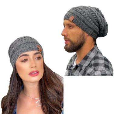 Imagem de Touca Caída Tricô Gorro Boina Beanie Lã Masculina Feminina Macio Quent
