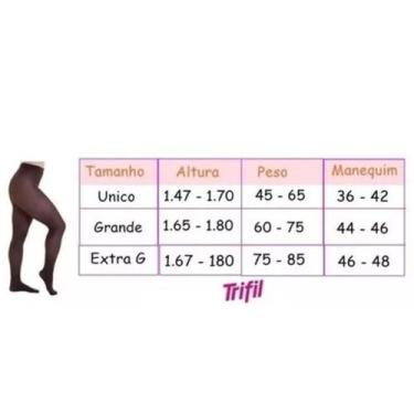 Imagem de Meia Calça Adulto Clássica Europeu Fio 20 Preta - Trifil, Un, Preto