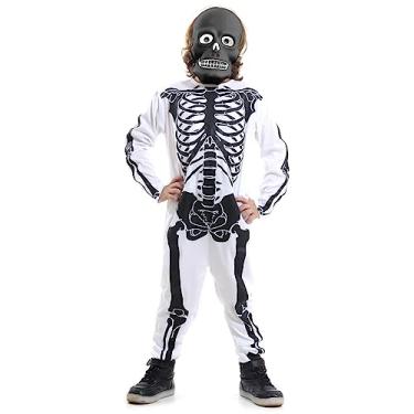 Imagem de FANTASIA ESQUELETO BRANCO COM PRETO INFANTIL-GG