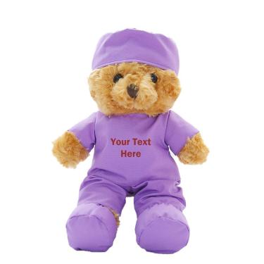 Imagem de Ursinho de pelúcia de pelúcia Doctor Nurse personalizado 28 cm