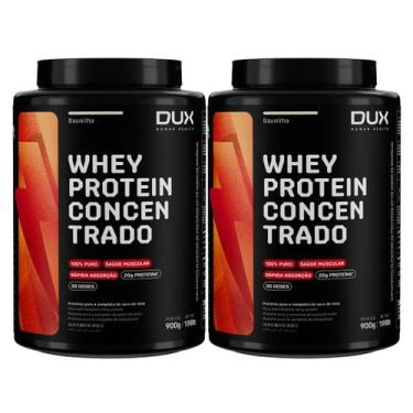 Imagem de 2x Whey Protein Concentrado Dux Baunilha 900g, Baunilha