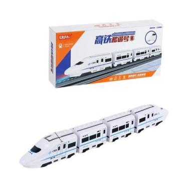 Imagem de Trem de Alta Velocidade Elétrico para Crianças - Brinquedo DIY com Som