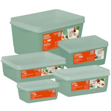 Imagem de Pote Organizador Multiuso Porta Mantimentos Retangular Paramount Cozinha Alimentos Resistente (Verde)
