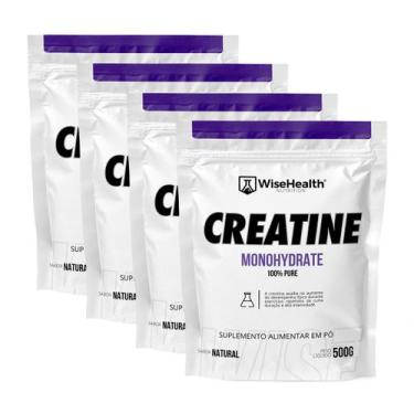 Imagem de Kit 2kg Creatina Monohidratada Pura Importada - Wisehealth