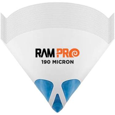 Imagem de Filtros de tinta – Filtro de tinta de 190 mícrons, (pacote com 50) Filtro de tinta ultrafino - Malha de nylon azul puro - Cone de papel de filtro de tinta premium - Ótimo para todos os projetos de