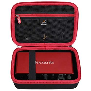 Imagem de Aproca Estojo de armazenamento portátil, para interface de áudio USB Focusrite Scarlett 2i2 4ª geração e acessórios (apenas capa)