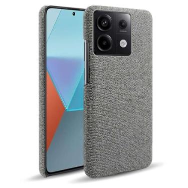 Imagem de Capa para Xiaomi POCO M6 Pro 4G,Capa desenhada em lona,Case Protetora Ultrafina com Empunhadura Macia,Design em Tecido Antichoque e Antiarranhões-Gray