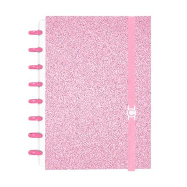 Imagem de Caderno Criativo Glitter Rosa A4/A5 Disco Inteligente (Médio A5)