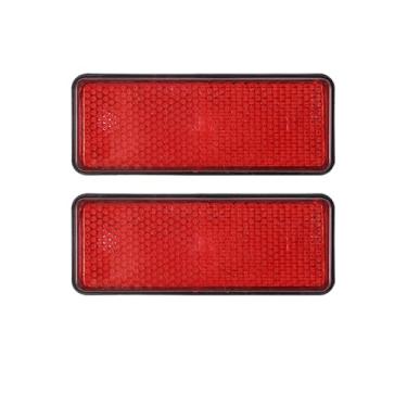 Imagem de PATIKIL Refletores traseiros retangulares, 10 peças refletor de aviso refletor de segurança plástico universal para motocicleta com suporte de parafuso M5 para carro, motocicleta, reboque, bicicleta