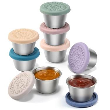 Imagem de Recipiente para molho para salada VITEVER 70mL em aço inoxidável x8