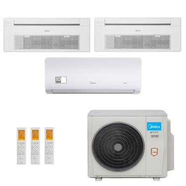 Imagem de Ar-Condicionado Multi Split Inverter Midea 42.000 (1x Evap HW 9.000 + 1x Evap Cassete 1 Via 12.000 + 1x Evap Cassete 1 Via 18.000) Quente/Frio 220V								