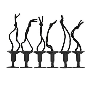 Imagem de Qanyegn 6pcs Surf Board Plux de trela da perna, plugue de corda de trela da prancha de surf, Nylon Plástico Surf Leash Plug Surfboard Acessório (Black)