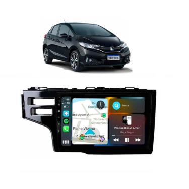 Imagem de Kit Multimídia New Fit DX LX 2015 16 17 18 9 Pol Carplay Androidauto CM9 Faaftech