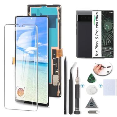 Imagem de Tela OLED para Google Pixel 6 Pro Tela de substituição para Google Pixel 6 Pro 5G GLUOG G8VOU Tela LCD Touch Screen Digitalizador Assembléia com ferramentas (suporte a impressão digital)