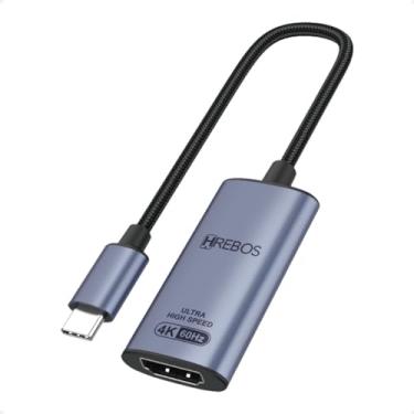 Imagem de Cabo Adaptador USB-C para HDMI 4K, Ultra HD 60Hz 3840x2160, Cabo de 14 cm, Alumínio para notebook