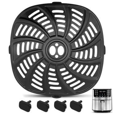Imagem de Peças de reposição para fritadeira a ar Gourmia 7QT GAF798 GAF716 Air Fryer, antiaderente de grau alimentício 22 x 21 cm, acessórios para prateleira, bandeja para churrasqueira, placa de grelha, placa