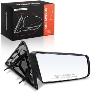 Imagem de A-Premium Espelho retrovisor manual do lado do passageiro compatível com Chevrolet S10 1994-2004 e GMC Sonoma 1994-2004 - Espelho retrovisor externo preto não dobrável não aquecido