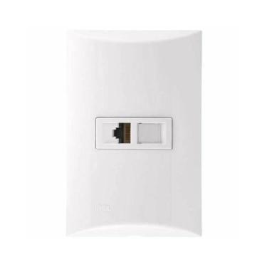 Imagem de Tomada de Rede RJ45 CAT5E 4x2 Branca 551391 Brava Iriel