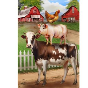 Imagem de Briarwood Lane Bandeira de jardim Farm Friends