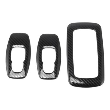 Imagem de VekAuto Moldura de acabamento de farol moldura de farol decoração de capa de farol para Nissan Rogue 2021-2024 fibra de carbono preto ABS 1 conjunto fileira traseira