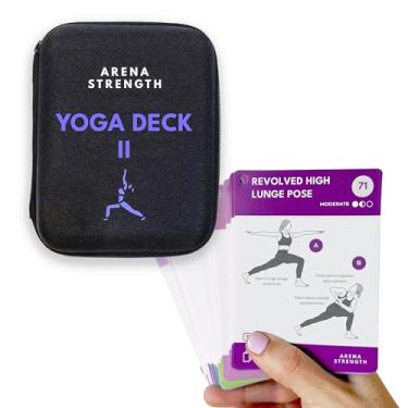 Imagem de Arena Strength Cartões de ioga Asana | Deck de cartas de ioga II | Cartões de treino de ioga | Cartões de pose de ioga | Acessórios de ensino de ioga | Acessórios de ioga