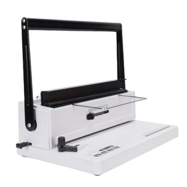 Imagem de Máquina de Encadernação de Bobina 20 Folhas Perfurando, 140 Folhas Encadernadoras 34 Orifícios Quadrados Máquina de Ligação Em Espiral Com Bobinas de 12 Pcs de 12 Mm 50 Folhas