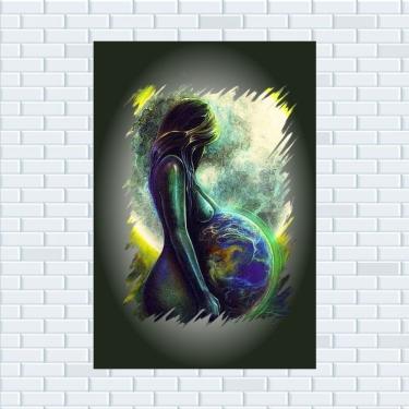 Imagem de Placa Decorativa Mdf Mãe Gaia Tamanho 20x27cm