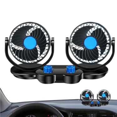 Imagem de Ventilador Elétrico Para Carro,Ventilador Para Encosto De Banco - De Arrefecimento Automotivo Com 3 Velocidades Silencioso Para Casa Escritório RV Caminhões Amigos
