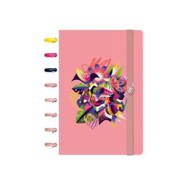 Imagem de Caderno de Disco ISCOOL Pequeno Flore(Ser) Índio Pêssego