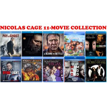 Imagem de GOGO1 Coleção Ultimate Nicolas Cage Com 11 Filmes Em Blu-Ray: Pague O Fantasma/ Pig/ Contas A Acertar/ Os Croods/ Confrontação/ Snake Eyes/ Morte Da Luz/ Motoqueiro Lua De Mel Las Vegas/ Mamãe E Pap