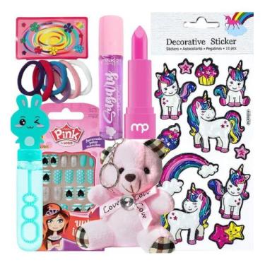 Imagem de Kit De Maquiagem Batom Brilho Adesivos Xuxinha Lança Bolha - Nova Aven