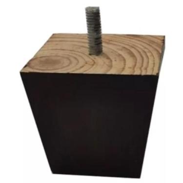 Imagem de Kit 06 Pé Trapézio 6cm Madeira Mel Para Puff - RGM STORE, Tabaco