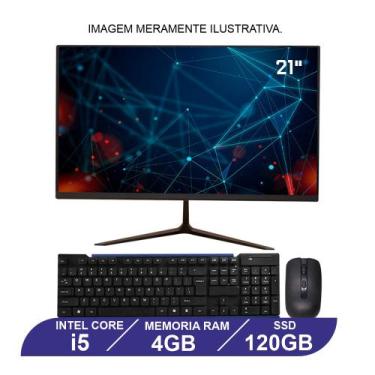 Imagem de Computador All in one 21" Polegadas Flex Computer i5 4GB Ram 120 GB SS