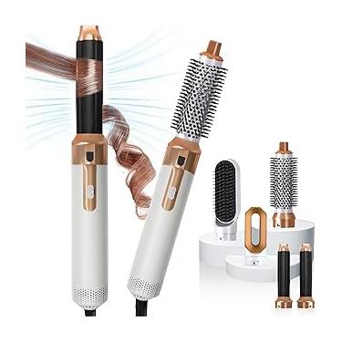 Imagem de Modelador de Cabelo Escova Alisadora 5 em 1, Secadora, Modeladora, Alisadora, Volumizadora e Onduladora – Cabelos Lisos ou Ondulados – Alta Performance e Íons 220v