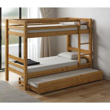 Imagem de Treliche Solteiro em Madeira Maciça La Paz Espresso Móveis Nogueira