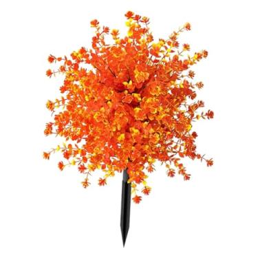 Imagem de Generic Estacas de jardim de plantas artificiais, arbustos artificiais, decoração de outono, plantas artificiais para quintal, pátio e área externa