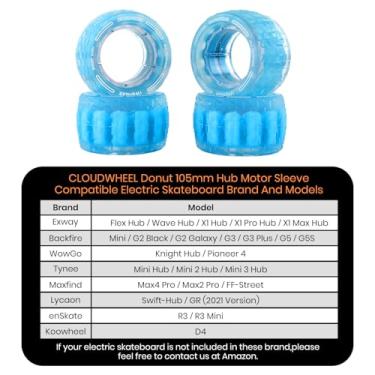 Imagem de IWONDER Cloudheel Donut 105 mm Cubo Motor Manga Urban All Terrain Rodas de Skate Elétrico Off Road