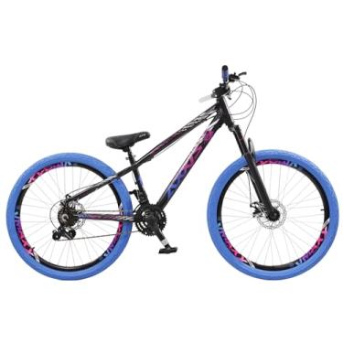 Imagem de Bicicleta Aro 26 Axxis Freeride 21v Shimano Pneu Colorido (Azul/Roxo)