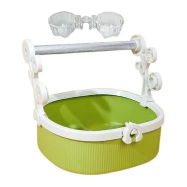 Imagem de Generic Suporte para pássaros, s, exercício, brinquedo, copos, suporte para cocô de, para, para periquitos e conures, Verde