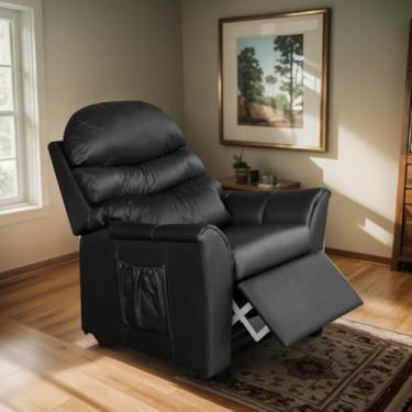 Imagem de Poltrona para Estética Reclinável Top Sofas em Corino Preto Ayla Sala Descanso Quarto