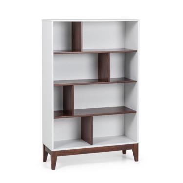 Imagem de Estante Fresh Branca e Imbuia