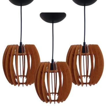 Imagem de Trio de Lustres pendente 22x22 - Fábrica de Utilidades, Modelo4