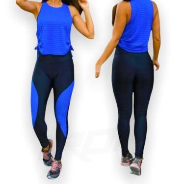 Imagem de Kit Calça Legging Cintura Alta + Regata Academia Fitness 176 - IRON, M