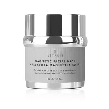 Imagem de VITASEI Máscara Magnética De Lama Do Mar Morto Para Rosto E Corpo, Redutor Poros Com Qualidade Spa Acne, Cravos Pele Oleosa, Limpeza Facial Profunda, Hidratação Pó Pérola, Óleos Naturais, Vitamina -