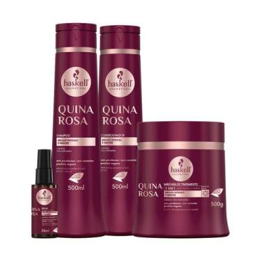 Imagem de Kit Haskell Quina Rosa Sh Cond Masc 500ml e Serum