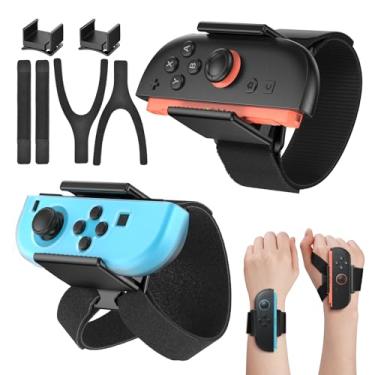 Imagem de [Para Switch 2/1] Pulseira 6 em 1 para Nintendo Switch 2/Switch 1/OLED, pulseira de mão atualizada compatível com capas para jogos esportivos Just-Dance 2026 2025 para Zumba Burn It Up, joypad