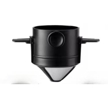 Imagem de Coador Filtro Café Aço Inox Permanente Portátil Papel Chá Bule Cantinho Café Mini Coador