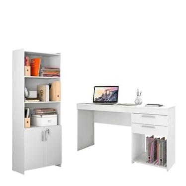 Imagem de Escritório Compacto 2 Peças Office Branco Notável Móveis