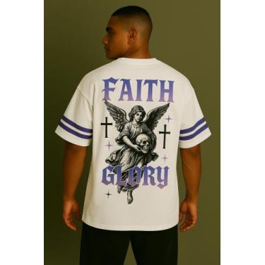 Imagem de Camiseta Streetwear Oversized Masculina faith glory - swagon, M