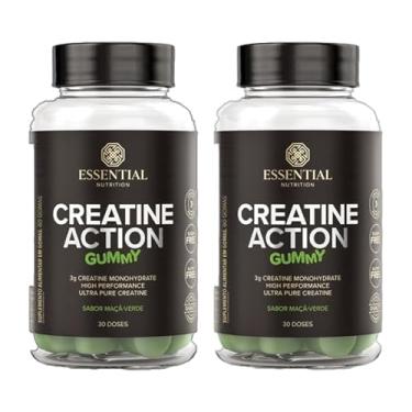 Imagem de Kit 2X: Creatine Action Gummy Maçã Verde Essential Nutrition 60 Gomas
